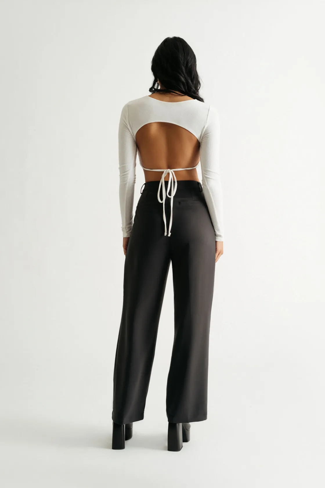 Tobi Archer Beige Wide Leg Pants