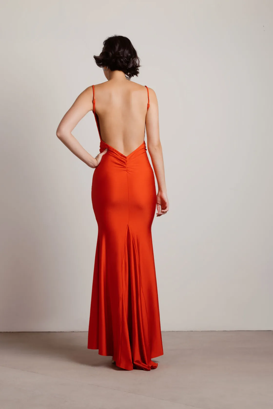 Tobi Ariella Backless Mermaid Maxi Dress - Black