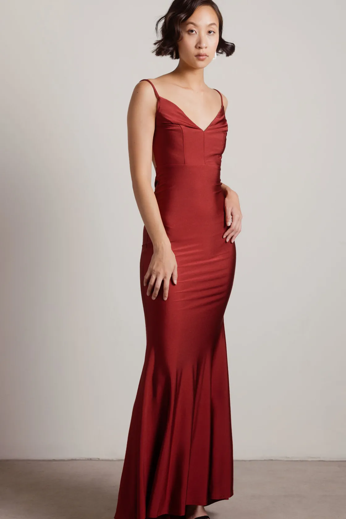 Tobi Ariella Backless Mermaid Maxi Dress - Black