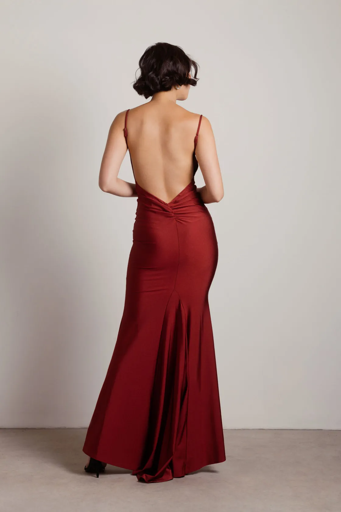Tobi Ariella Backless Mermaid Maxi Dress - Black