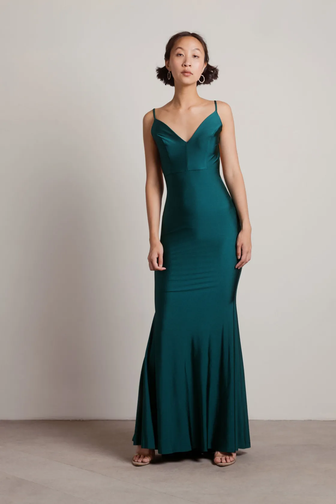 Tobi Ariella Backless Mermaid Maxi Dress - Black
