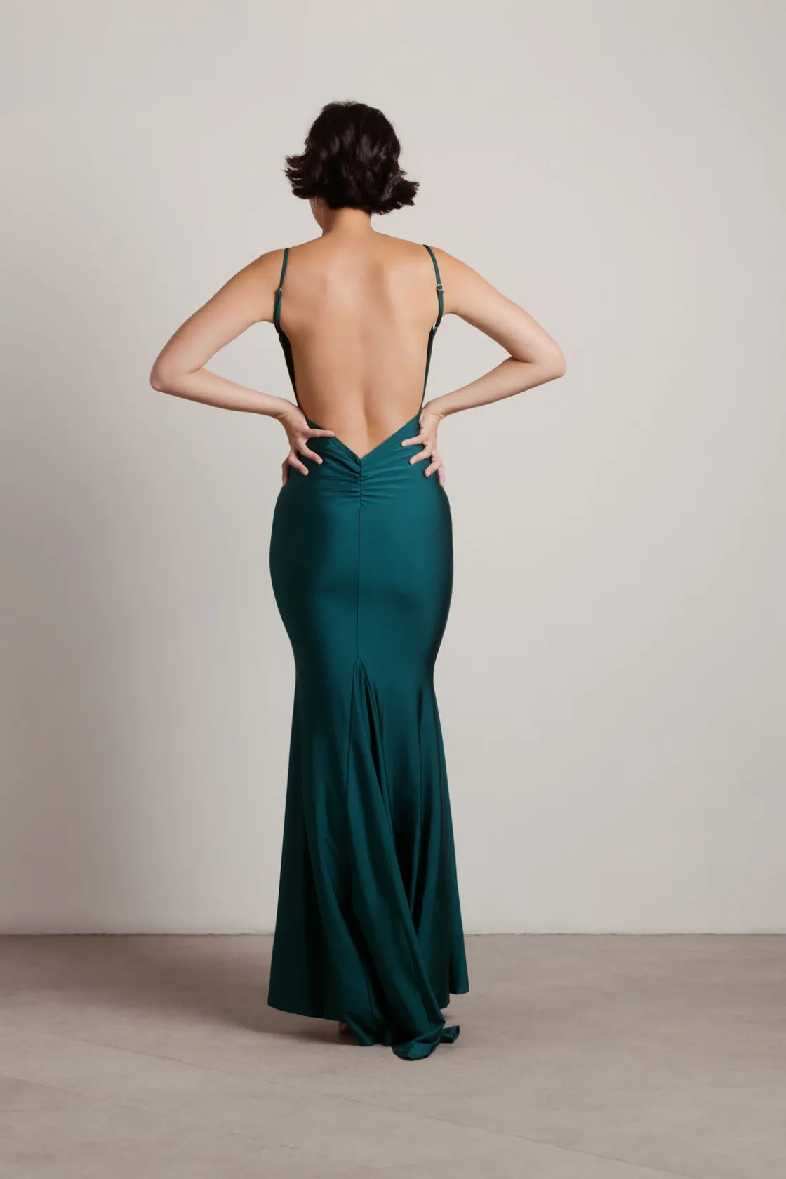 Tobi Ariella Backless Mermaid Maxi Dress - Black