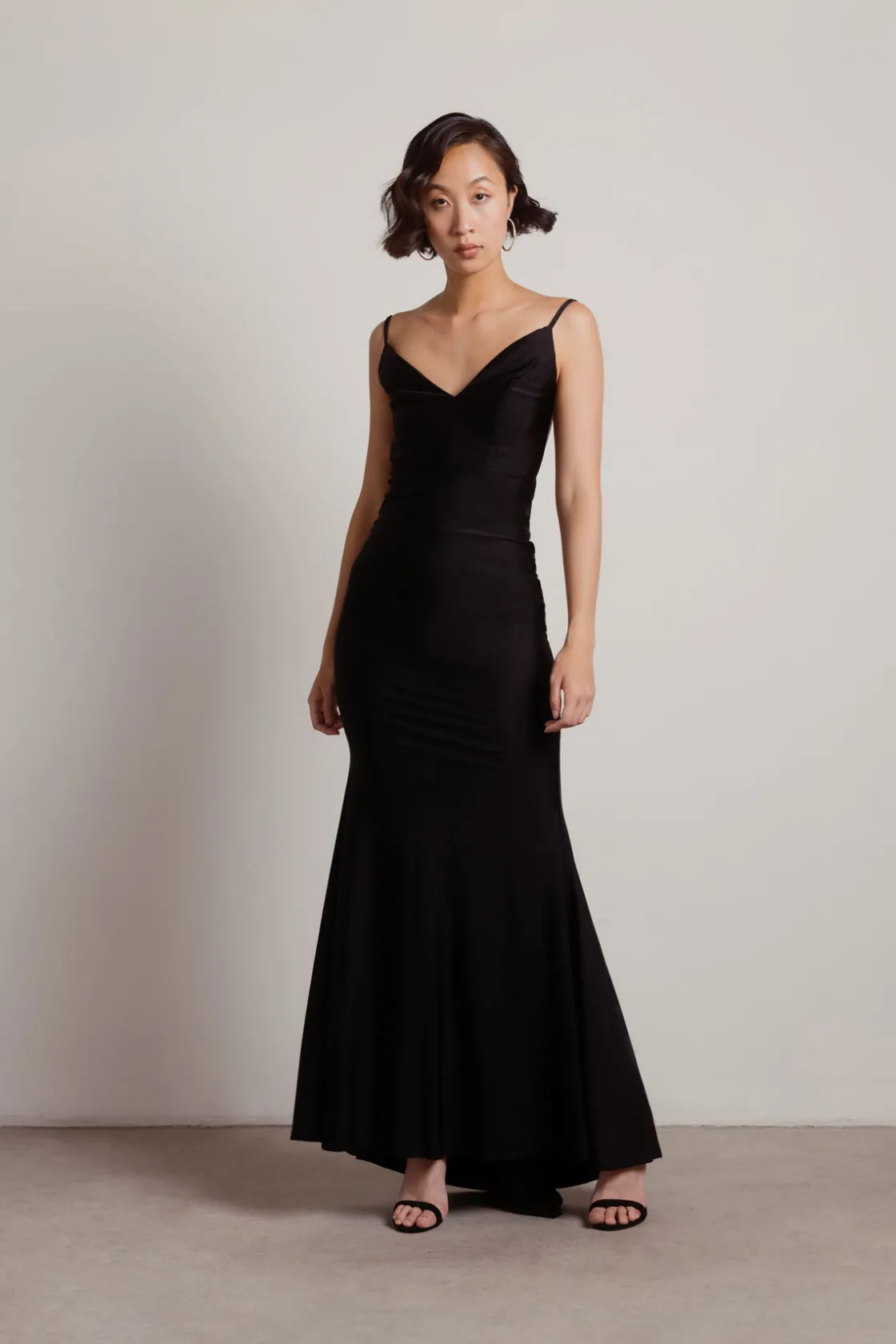 Tobi Ariella Backless Mermaid Maxi Dress - Black