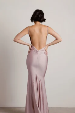 Tobi Ariella Backless Mermaid Maxi Dress - Black