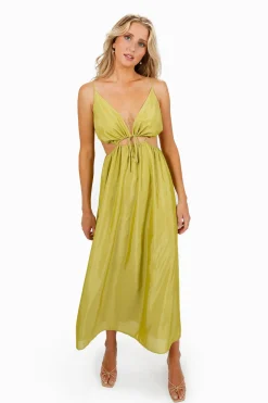 Tobi Artemis Front Tie Cutout Maxi Dress -