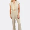 Tobi Arvie Tencel Collared Jumpsuit -