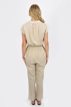 Tobi Arvie Tencel Collared Jumpsuit -
