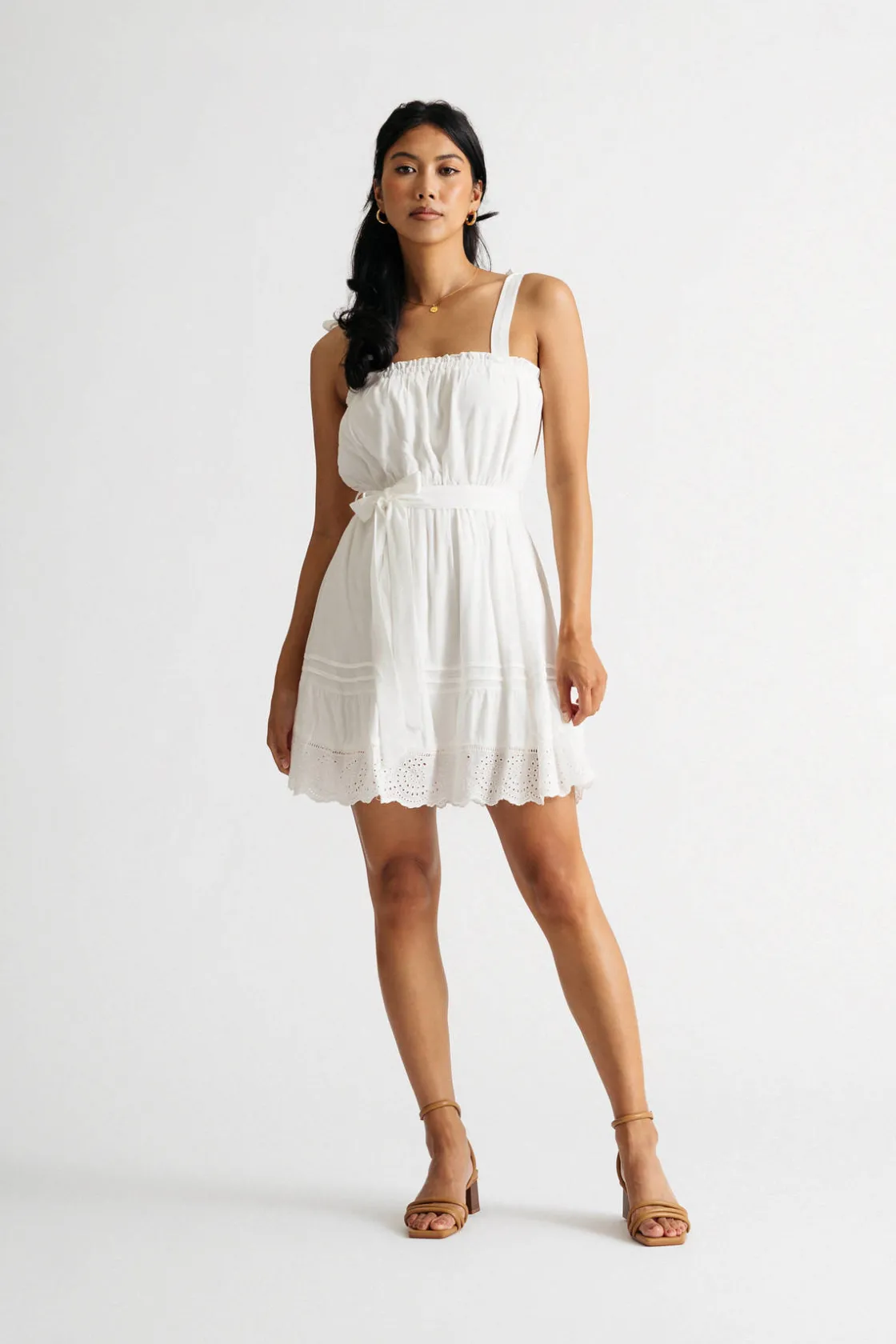 Tobi Asher Tie Strap Skater Mini Dress -