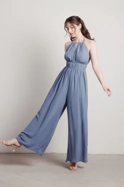Tobi Ashlee Shirred Waist Jumpsuit -