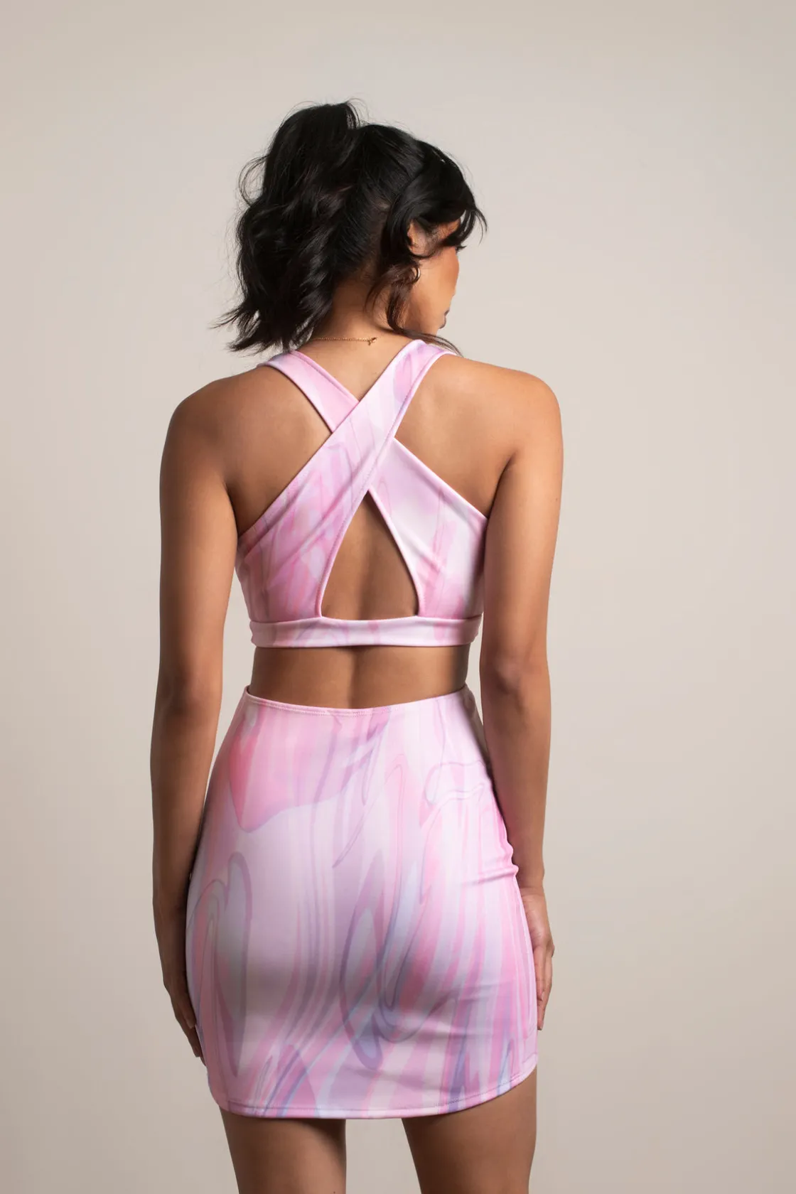 Tobi Asking You For A Dance Cross Back Cutout Mini Dress -