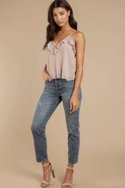 Tobi Aster Chiffon Ruffle Cami