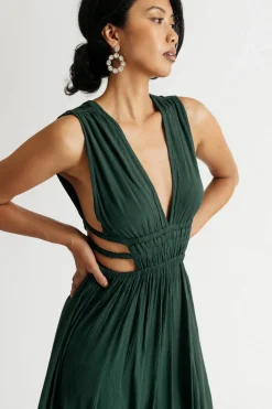 Tobi Athena Maxi Side Cutout Slit Maxi Dress