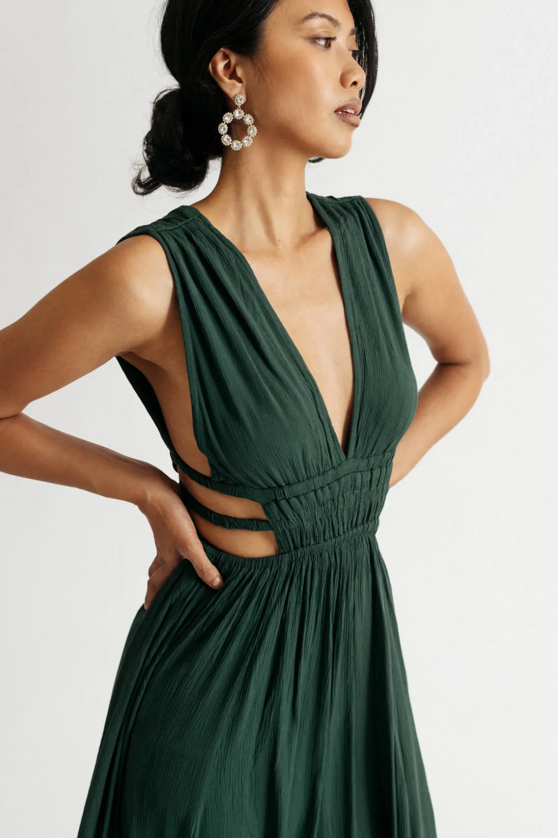Tobi Athena Maxi Side Cutout Slit Maxi Dress