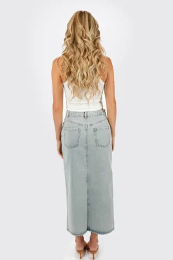 Tobi Aubrie Denim Maxi Skirt -
