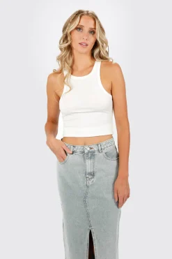 Tobi Aubrie Denim Maxi Skirt -