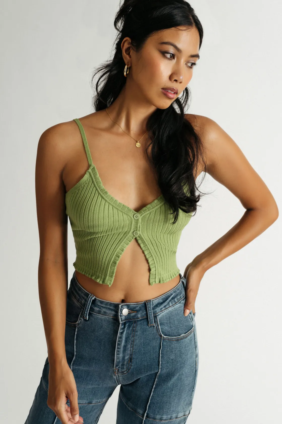 Tobi Avocado Jam Crop Top -