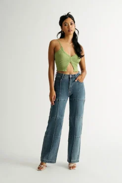Tobi Avocado Jam Crop Top -
