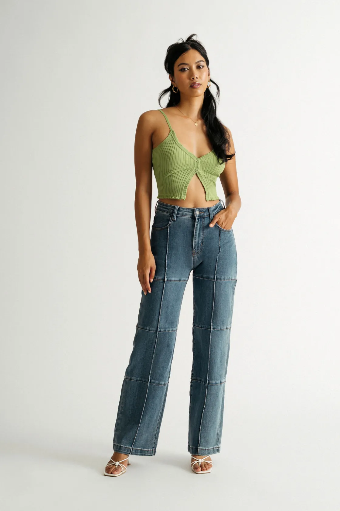 Tobi Avocado Jam Crop Top -
