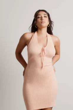 Tobi Back In The Day Ribbed Backless Mini Dress -