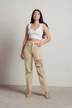 Tobi Back Off Cutout Jeans -
