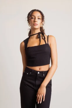 Tobi Bad Habit Crop Top - Grey