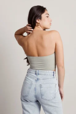 Tobi Bandits Crop Top - Sage