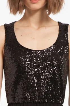 Tobi Bare My Heart Sequin Open Back Mini Dress -