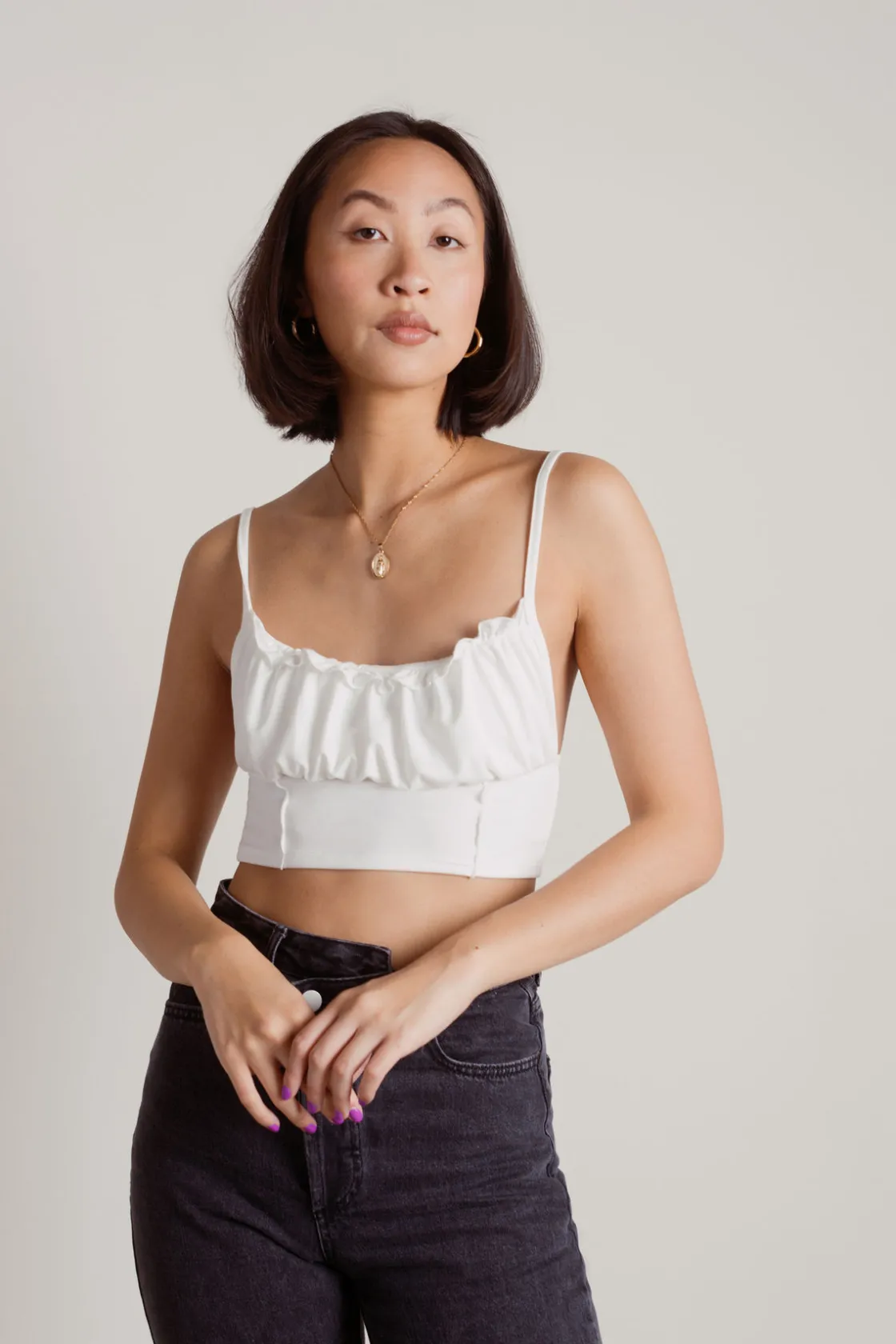 Tobi Basique Crop Top - Ivory