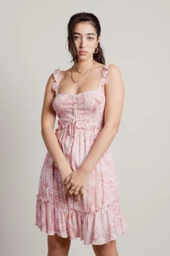 Tobi Baye Floral Smocked Midi Dress -