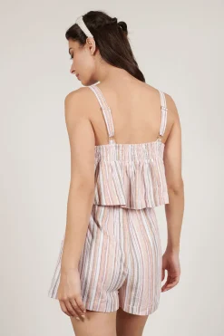 Tobi Be Alright Stripe Crop Top And Short Set -