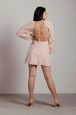 Tobi Be Real Floral Cross Back Mini Dress -