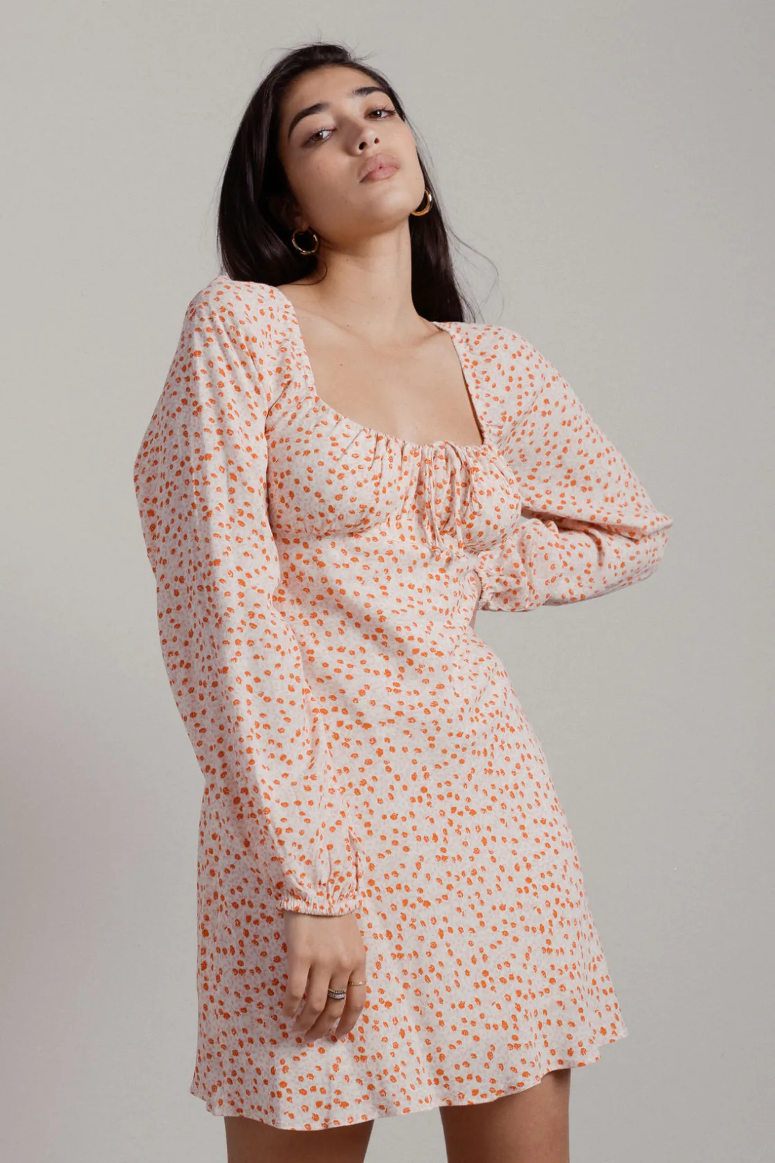 Tobi Be Real Floral Cross Back Mini Dress -