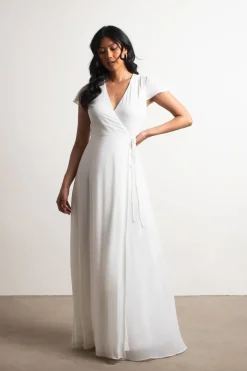 Tobi Be True Chiffon Wrap Maxi Dress - Ivory