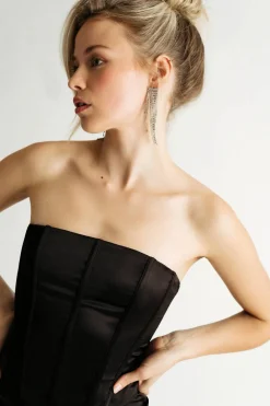 Tobi Bea Satin Corset Mini Dress -