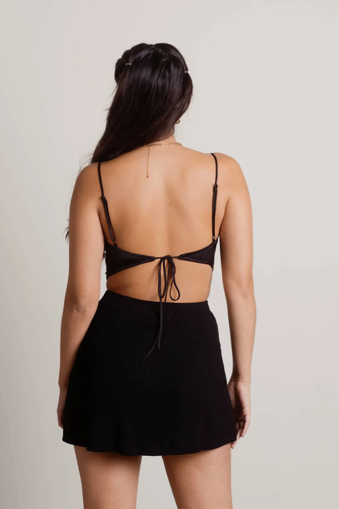 Tobi Behind Her Eyes Crop Top - Champagne
