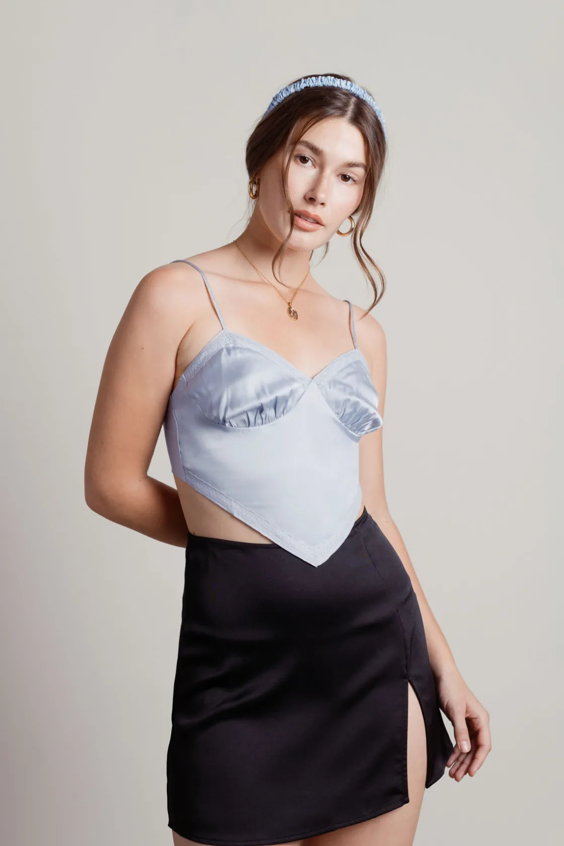 Tobi Behind The Scenes Crop Top - Blue