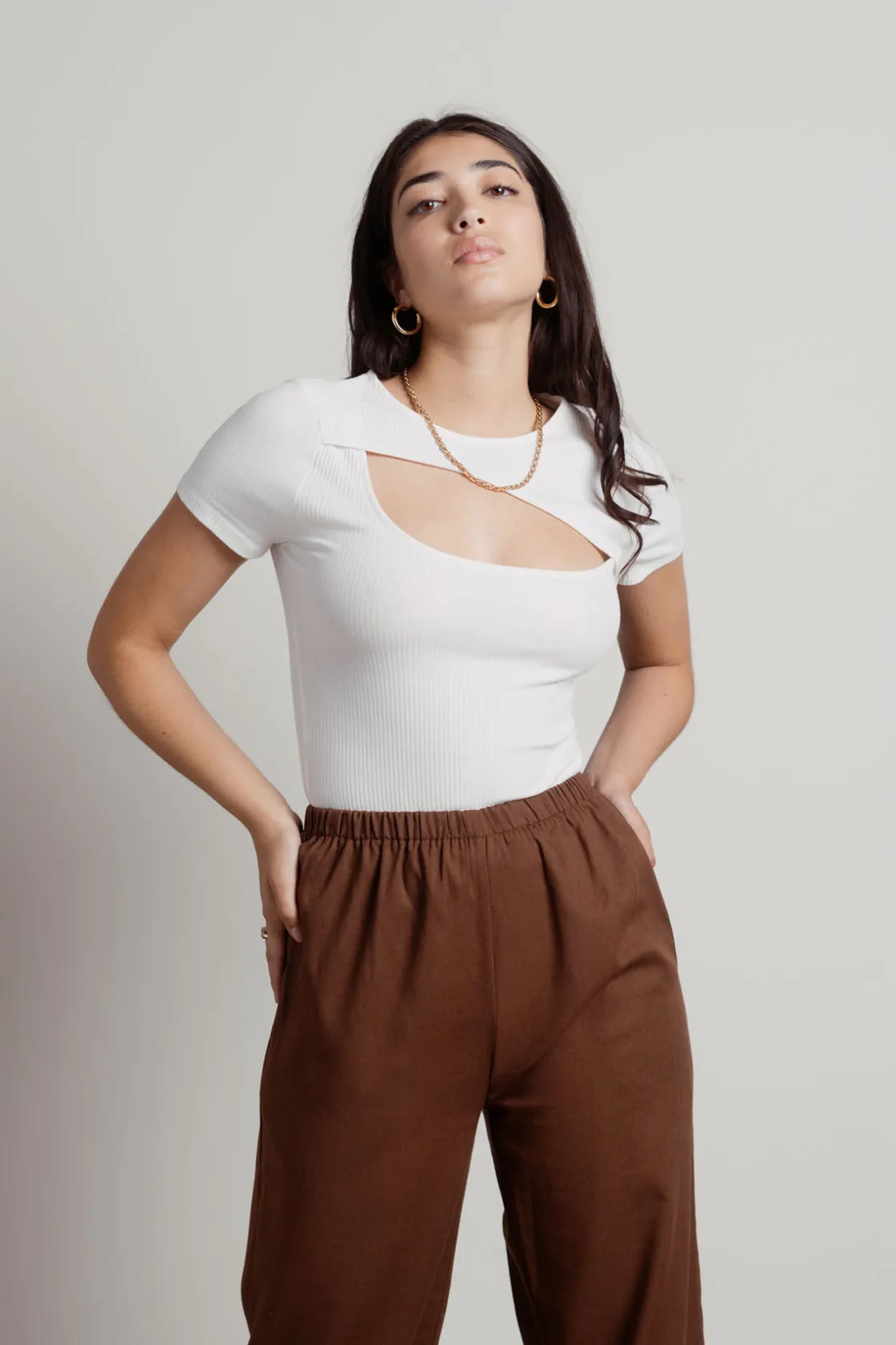 Tobi Belen Cutout Bodysuit - White