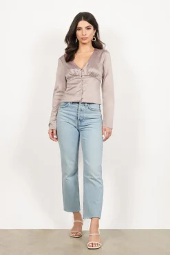 Tobi Believe Me Satin Blouse -
