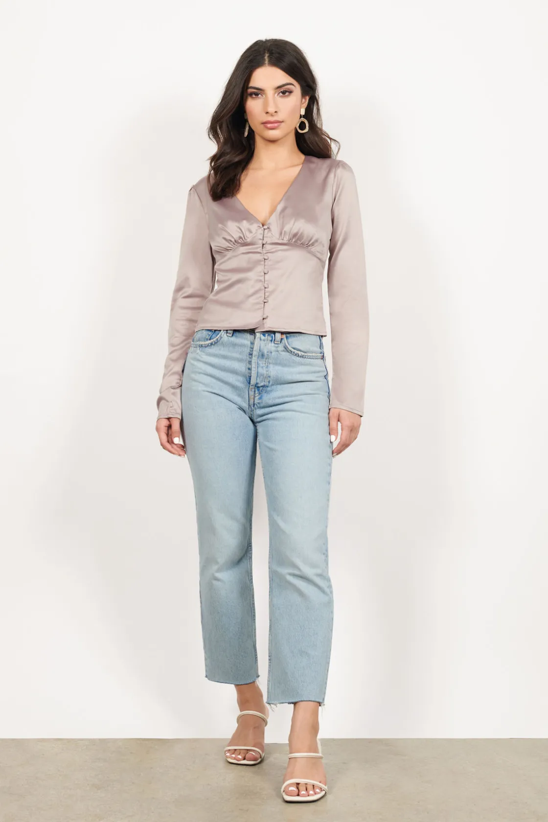 Tobi Believe Me Satin Blouse -