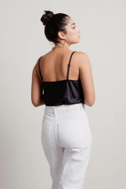 Tobi Best Mistake Satin Bodysuit - Mauve