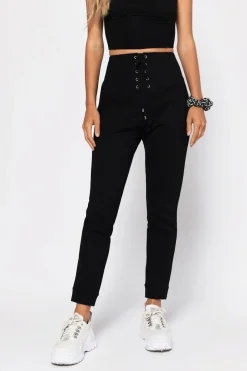 Tobi Better Days Lace Up Pants - Heather Grey