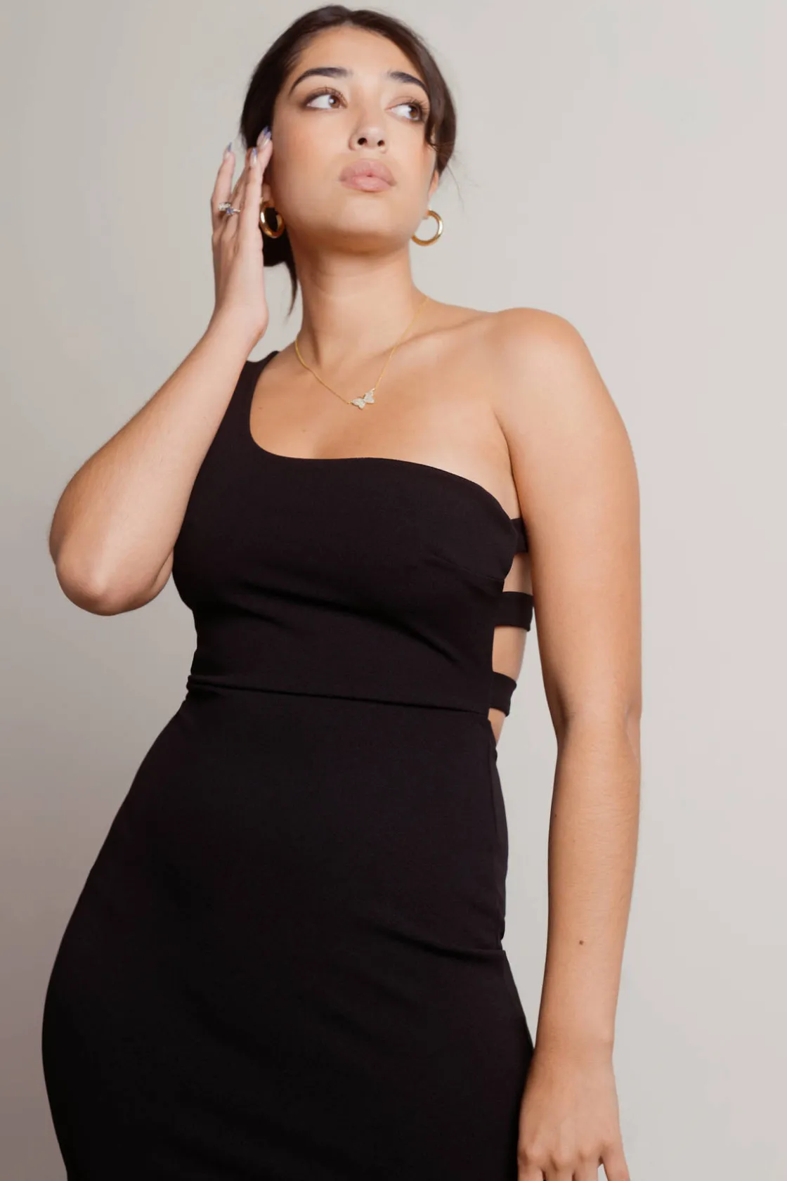 Tobi Bettina One Shoulder Open Back Mini Dress -