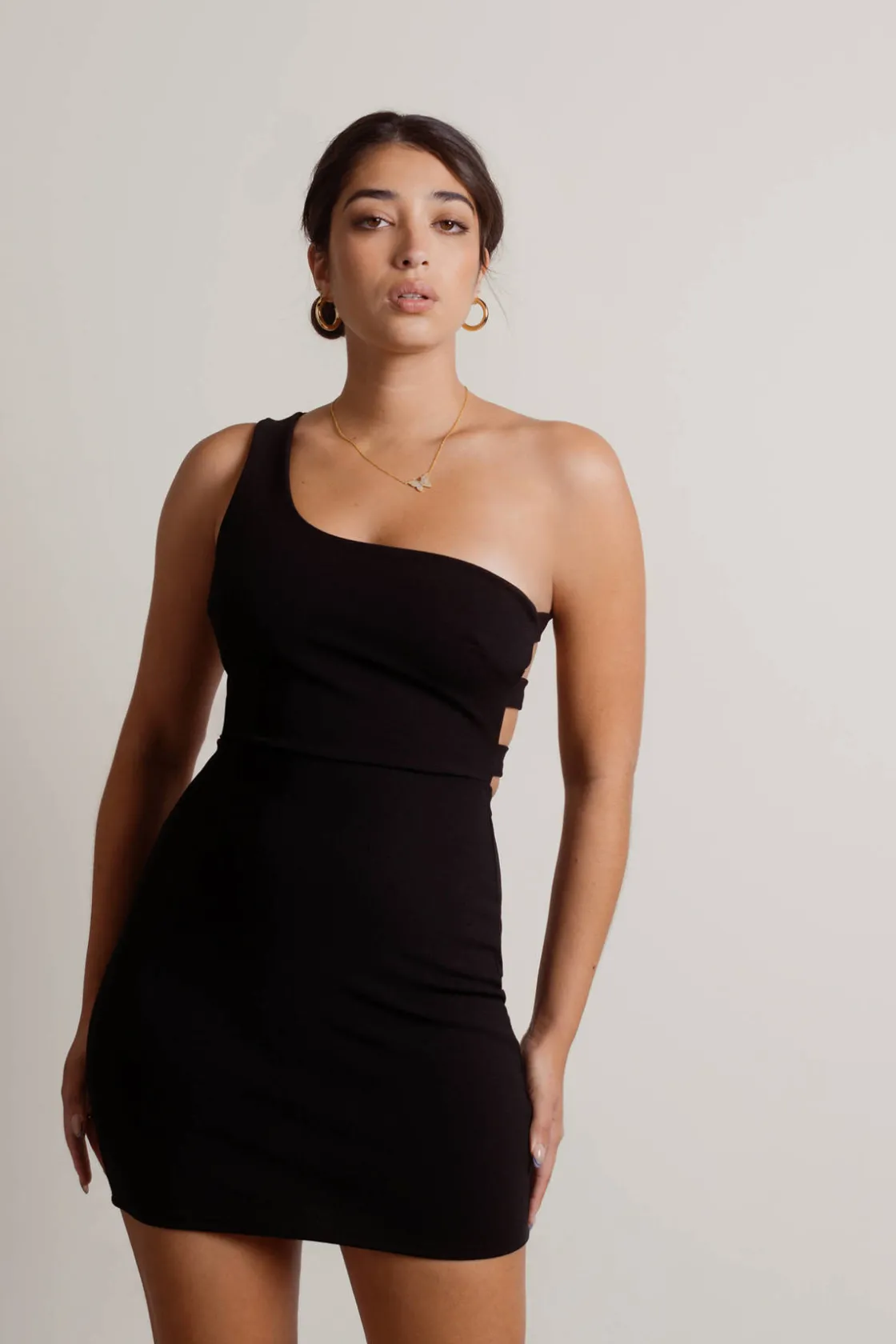 Tobi Bettina One Shoulder Open Back Mini Dress -
