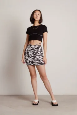 Tobi Blend In Cutout Mini Skirt -