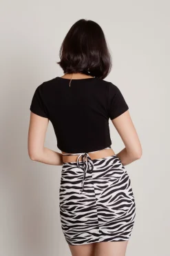 Tobi Blend In Cutout Mini Skirt -