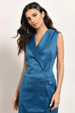 Tobi Blessed Are The Meek Buttoned Blazer Midi Dress -