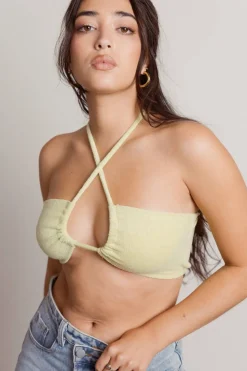 Tobi Blinding Lights Bandeau Top - Orange