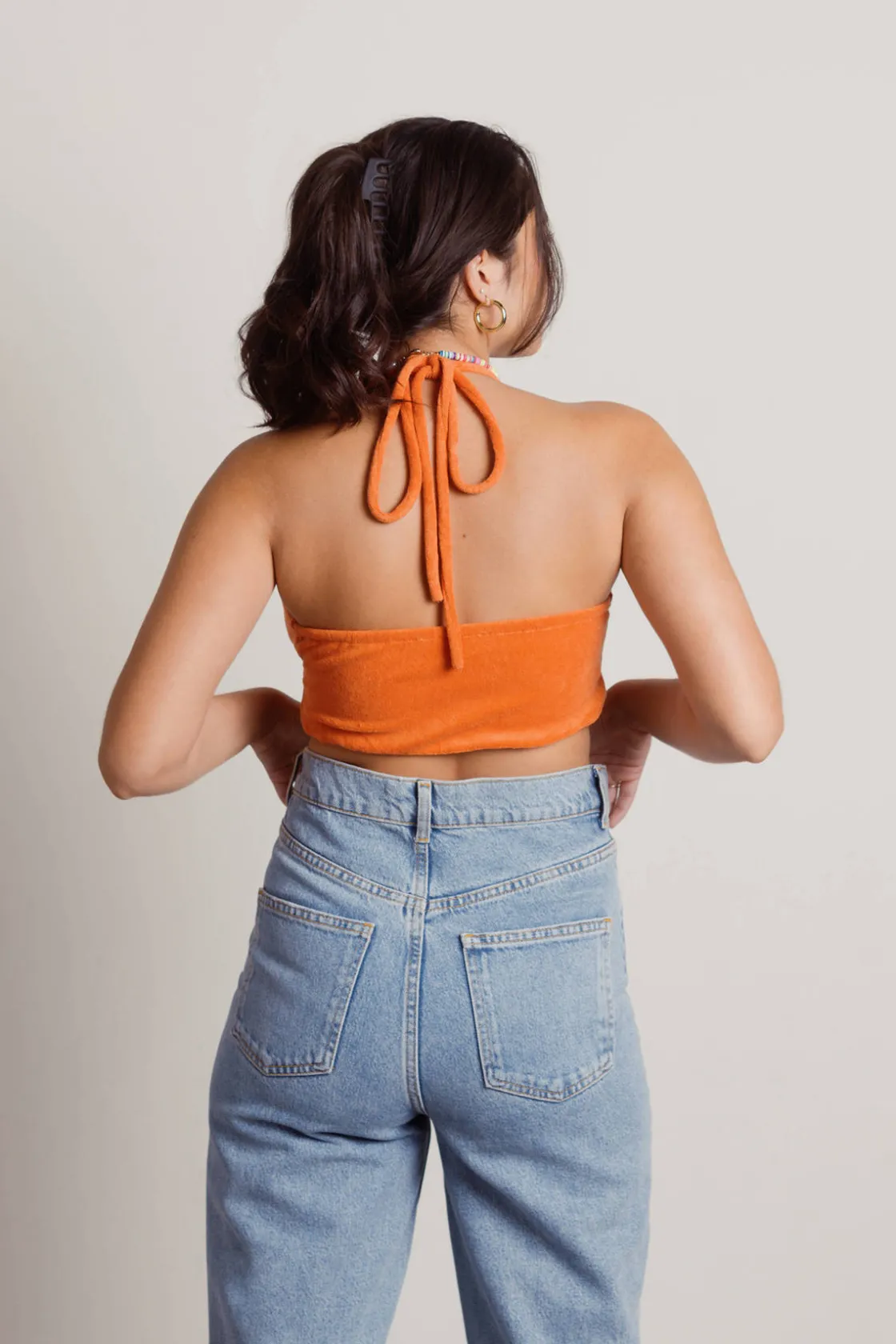 Tobi Blinding Lights Bandeau Top - Orange