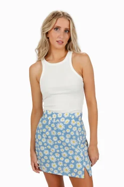 Tobi Bloom & Plume Floral Mini Skirt -