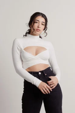 Tobi Born Again Crop Top - Burgundy